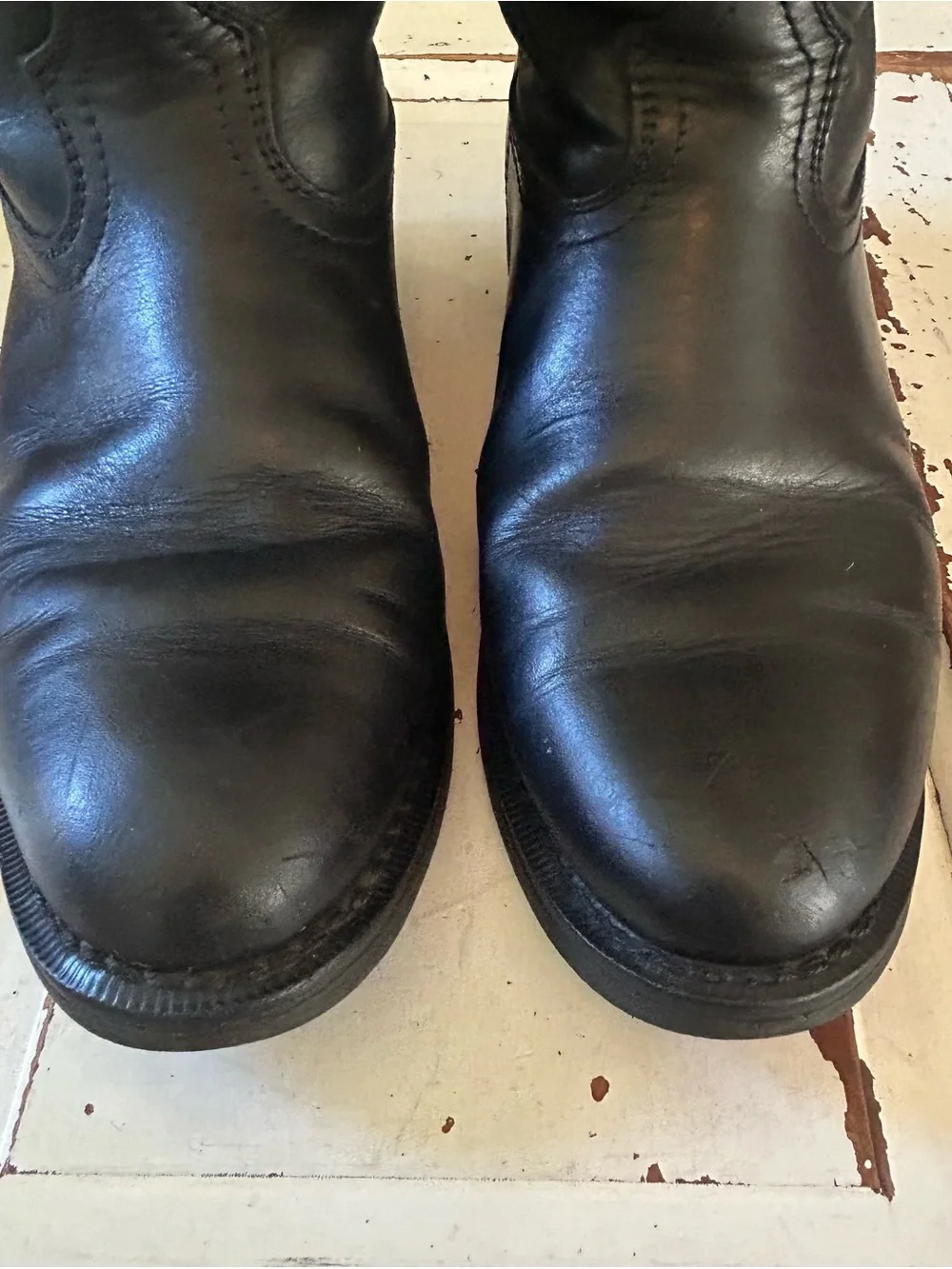 ROCKY Warden Pull-On Wellington Leather Boot, Black, Size 11.5W